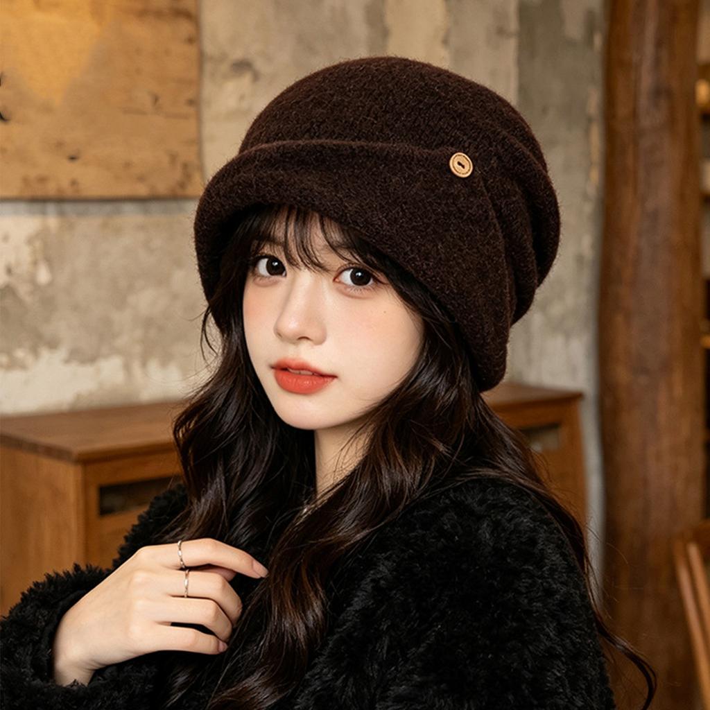 Women's Casual Versatile Slouchy Hat Warm Ear Coverage for Winter