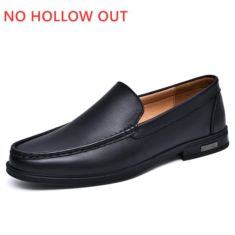 Fashion High Quality Men's Shoes Luxury Men Loafers New Mens Slip on Shoes Genuine Leather Business Shoes All-match Male Walking Flats