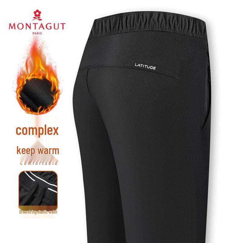 MONTAGUT Men's Warm Straight-Leg Outdoor Casual Pants