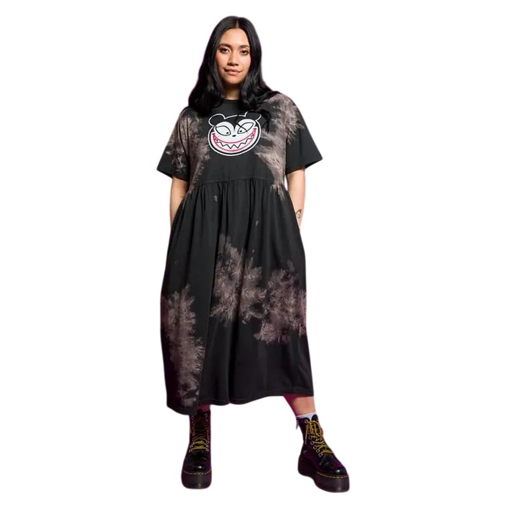 Noční můra před Vánoci Dámské/Dámské Strašidelné Medvídkové Midi Tie Dye Volné Šaty