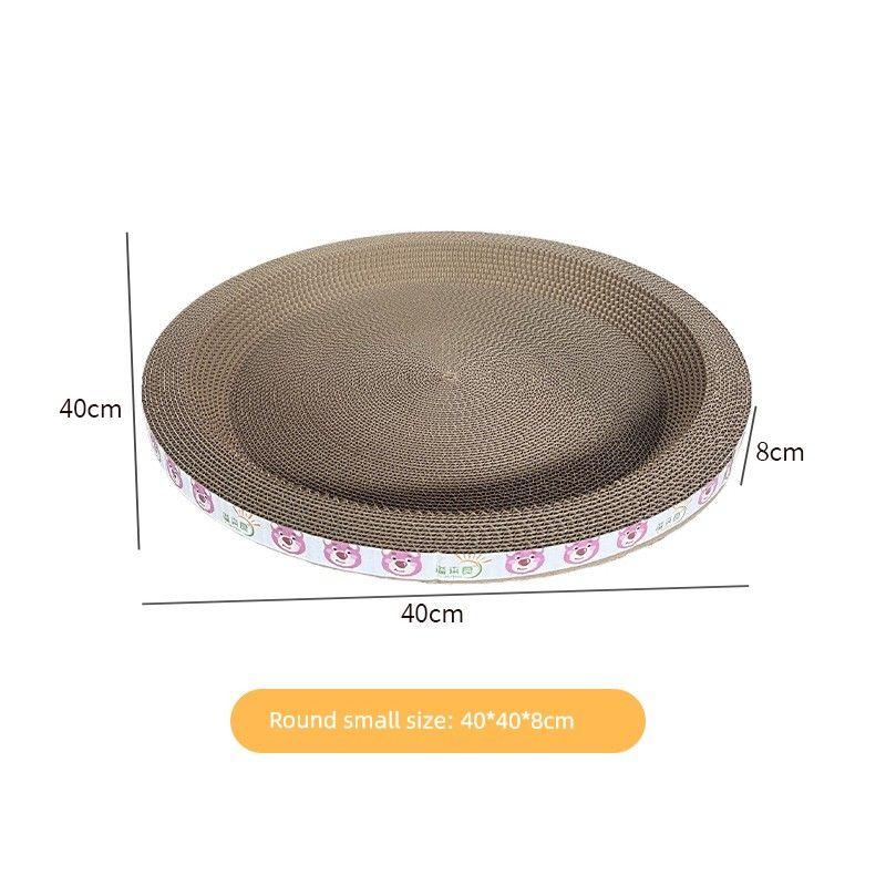 

Большая когтеточка для кошек, устойчивая к истиранию, кошачье гнездо для царапания, интегрированная круглая когтеточка без сколов, товары для кошек, овальная тарелка в форме кошачьей лапы Round 40*40*8 [within 2.50kg]]