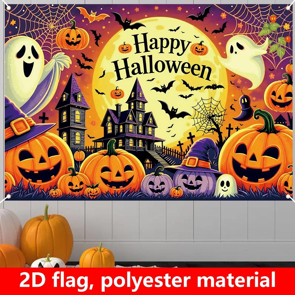 2D Flat Flags, Used for Decoration, Are Very Suitable for Halloween Celebrations.zyc