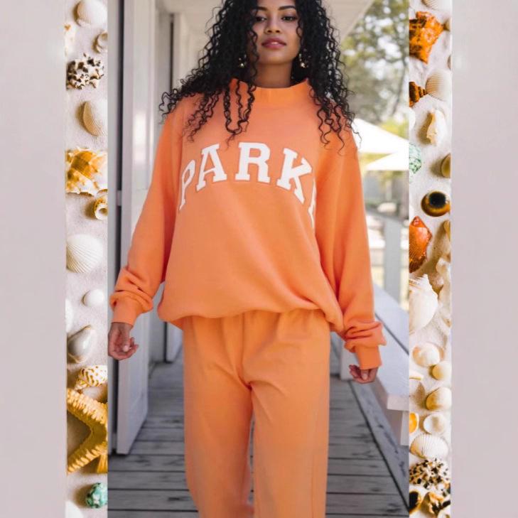 Women's Casual Embroidered Long Sleeve Sweatshirt Hoodie