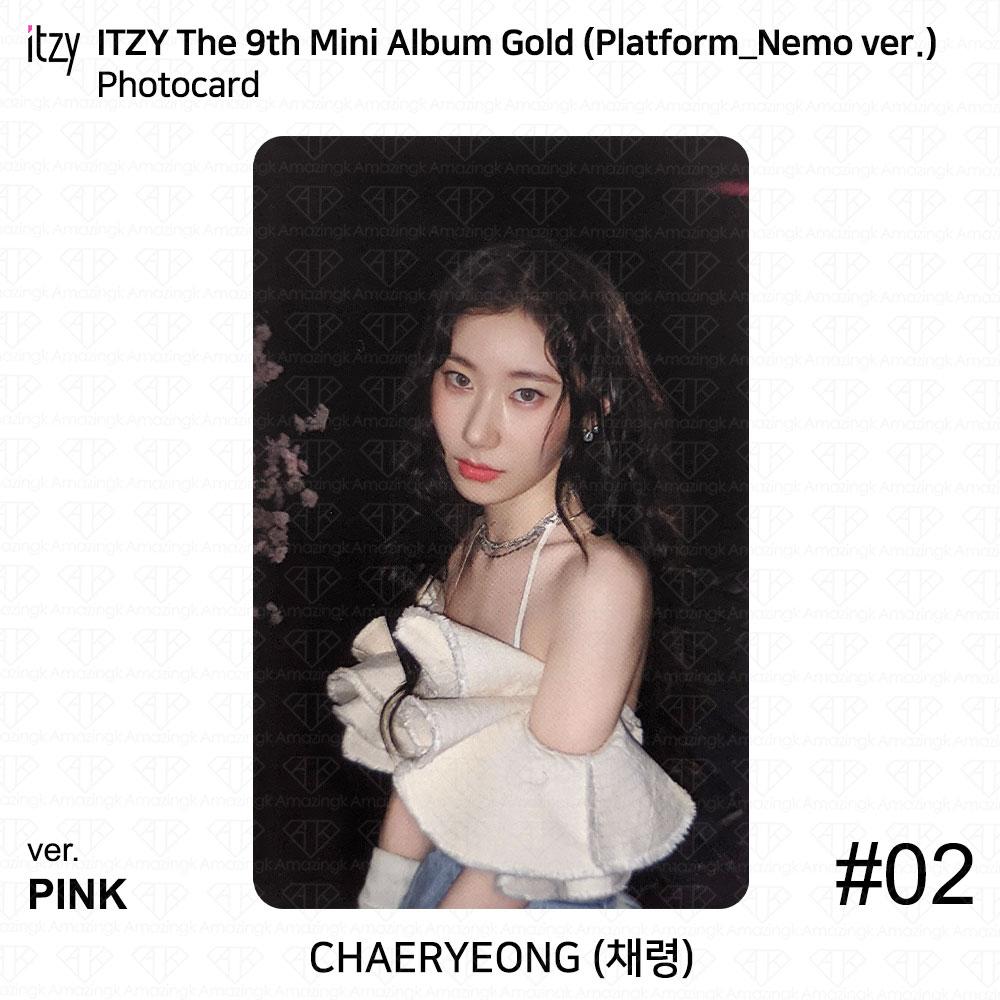 

ITZY 9th Mini Album Gold Platform Nemo ver Фотокарта Постер QR YEJI RYUJIN KPOP Chaeryeong - PC Pink #2