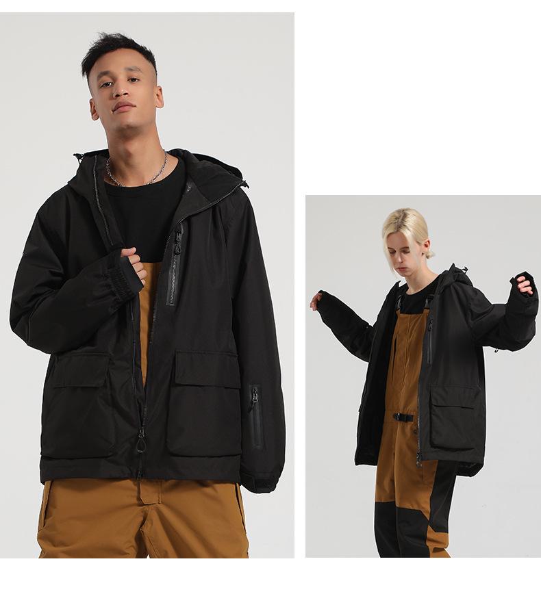 New Women's and Men's Ski Suit: Loose, Waterproof, Windproof, Breathable, Thickened Jacket - Perfect for Outdoor Adventures