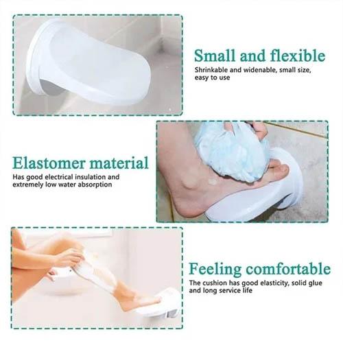 Tingml Shower Foot Rest Stand for Shaving Legs Suction Cup Bathroom Washing Feet Aids