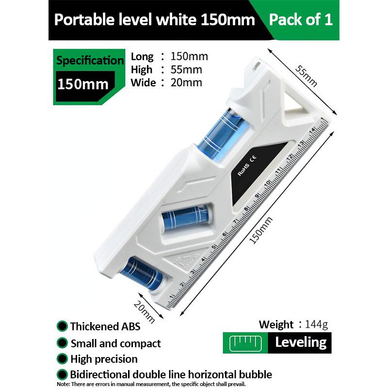 Portable Magnetic Water Level Meter High-precision Protractor Measurement Mini Ruler Woodworking Level Gauge Horizontal Measure