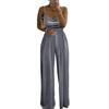 Women's FashionAble And Casual Loose  Color Wide Leg Pants Waist Cinching Elegant Suspender Bead Jumpsuit