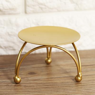 Iron Candle Holder European Style Round Candlestick Candle Stand for Home Dinner Table Decoration