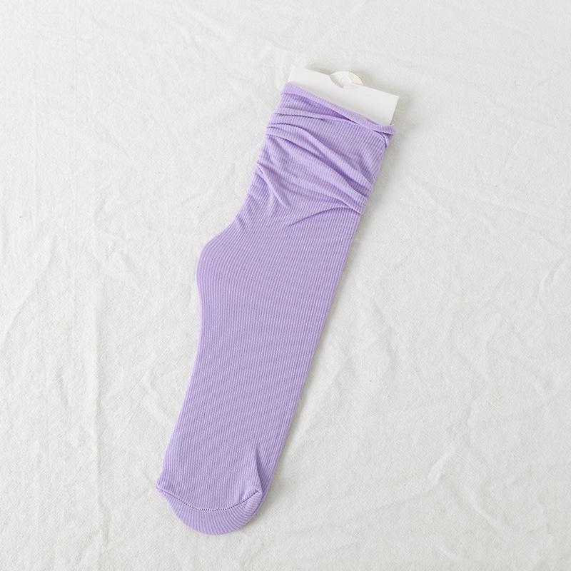 Bingbing Women's Trendy Mid-Calf Scrunched Socks - Summer To Autumn Versatile Style