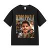 Actor Pedro Pascal Movie Graphic T Shirt Unisex's Retro High Quality Fashion Clothing T-shirts Unisex Cotton Oversized T-shirt Tops