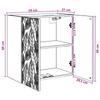 Wall Mounted Cabinet In Reclaimed Wood Look 59 X 31 X 60 Cm Engineered Wood