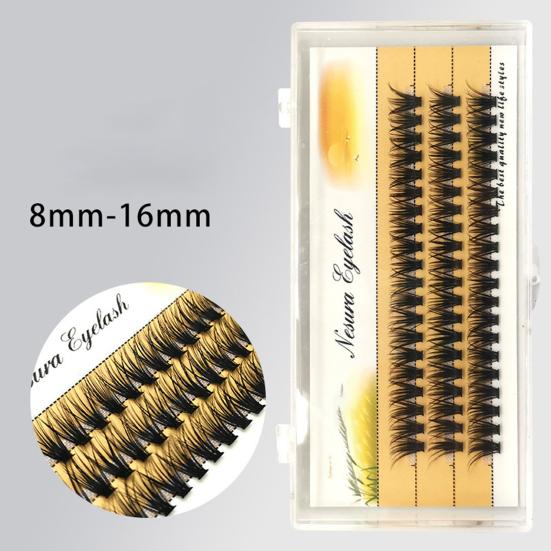 Yousheng 1 Box Curled Eyelashes Hot Melt Fluff Easy to Operate Chemical Fiber Beauty False Eye Lashes for Stage