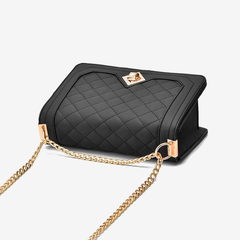 Diamond Chain Bag Fashion Women's Bag PU Soft Leather Small Square Bag Ladies Shoulder Messenger Bag