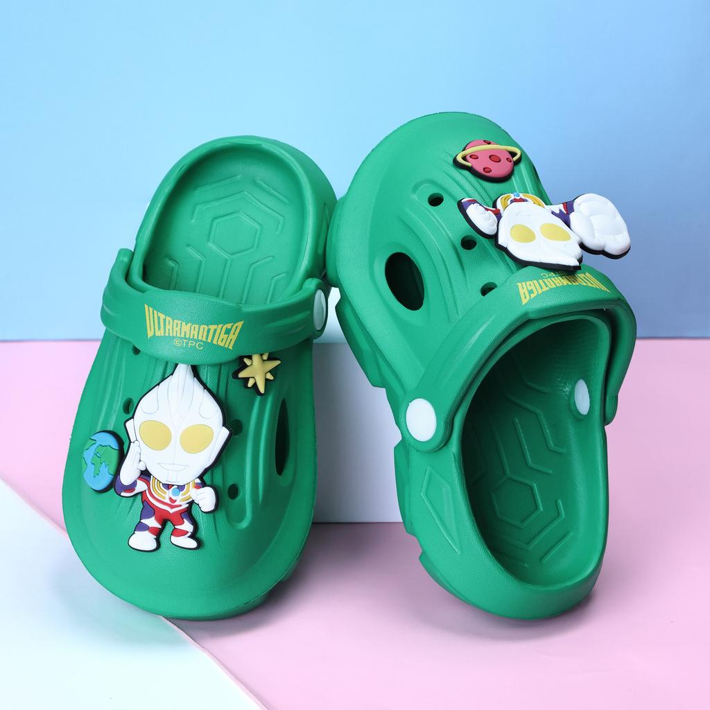 Ultraman Children's Hole Shoes Boys Slippers Boys Non-slip Sandals Outside Wearing Girls Sandals Older Children Beach Shoes Summer