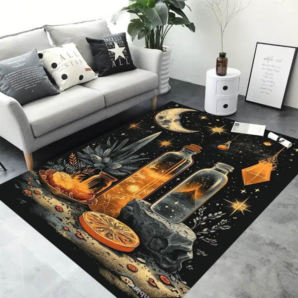 Vintage Pflanzen Wildblumen Bereichsteppich für Zuhause Wohnzimmer Schlafzimmer Küche Teppich Rutschfester Flanellteppich Maschinenwaschbare Fußmatte