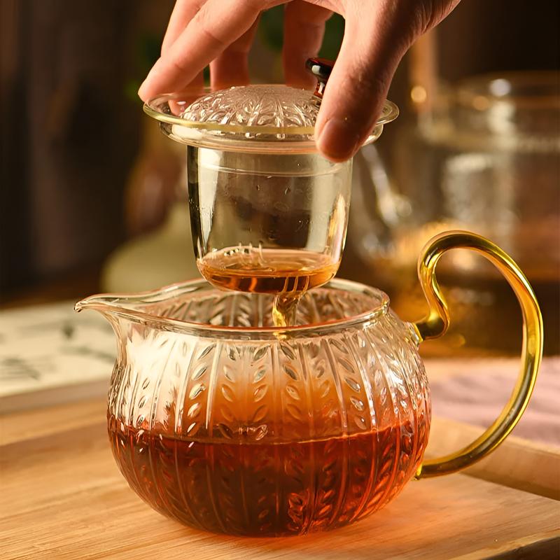 Glas Teekanne Hitzebeständig Verdickte Teekanne Tee Wasser Trennung Glas Teekanne Tee Sieb Filter Hohes Borosilikat Chinesisches Teegeschirr