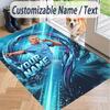 Custom Text Printed Rug Erling Haaland Non Slip Floor Carpet For Home Room Decor