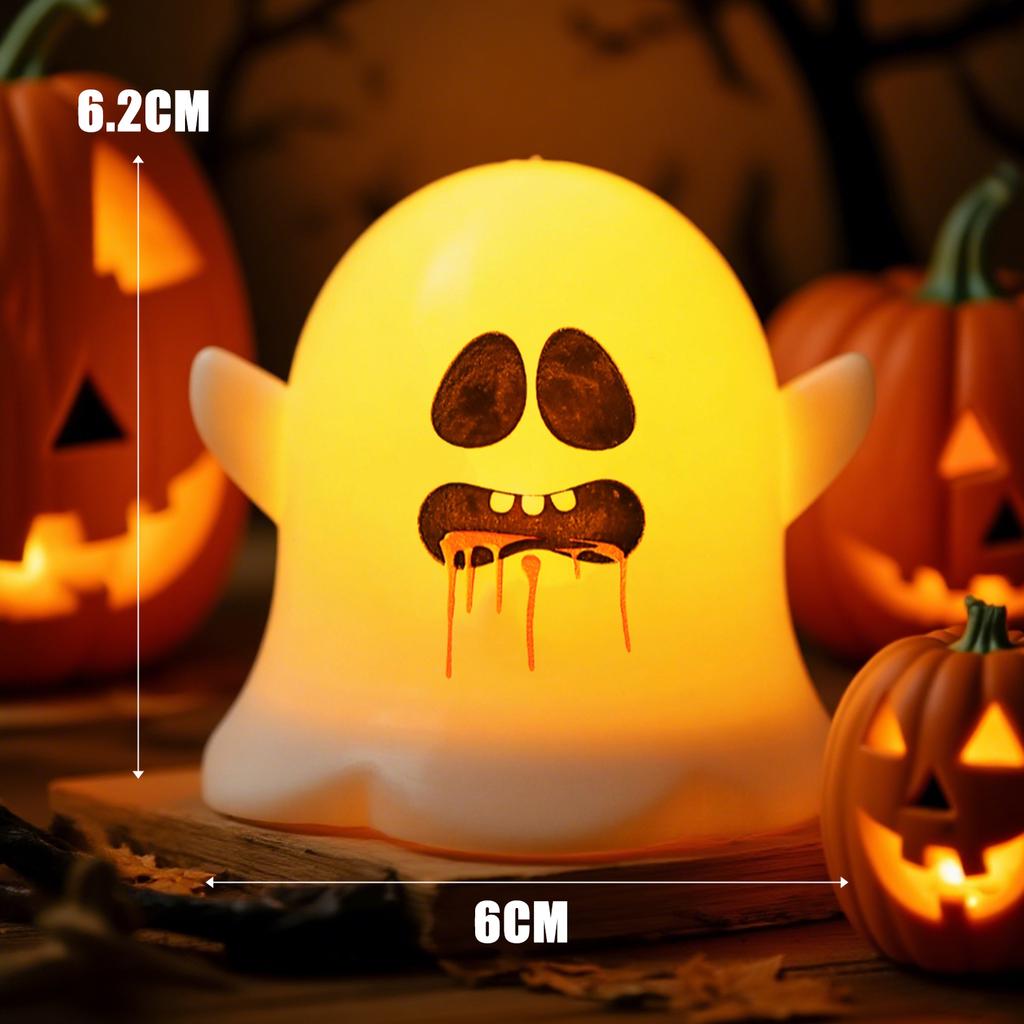 Halloween Decorations LED Candle Light Plastic Ghost Skull Lamp for Home Bar Haunted House Halloween Party Decor Horror Props