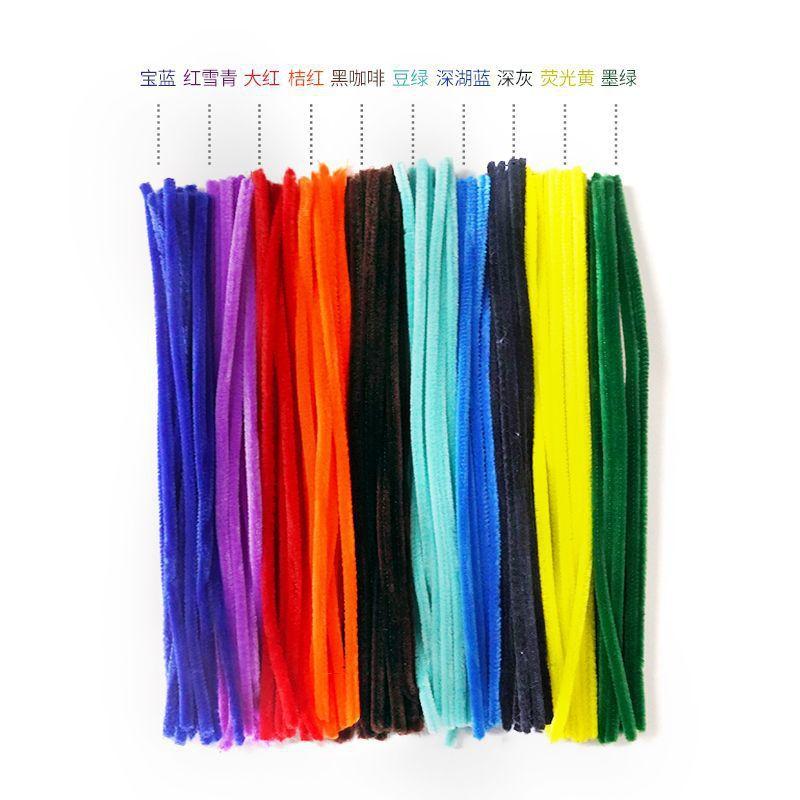 100pcs Soft Chenille Stems Craft Pipe Cleaners for DIY Flower Arrangements Handmade Floral Materials Flexible and Durable