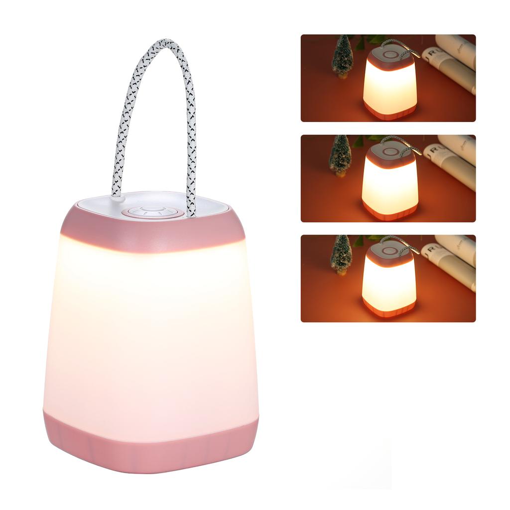 Lampă de noapte portabilă de noptieră cu curea de transport ușor 30/ 60/ 100 luminozitate reglabilă baterie