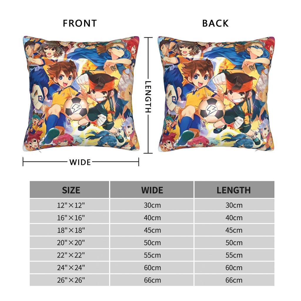 Inazuma Eleven Anime Game Pillowcase Soft Polyester Cushion Cover Gift RPG Cartoon Throw Pillow Case Cover Sofa Square