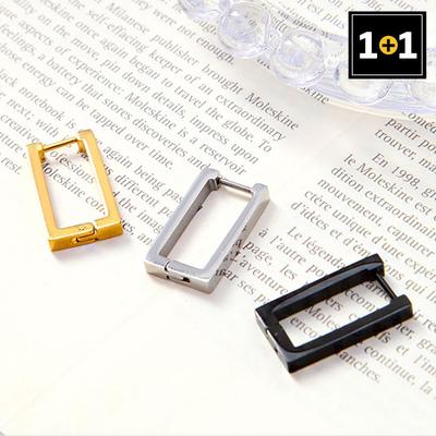 [1+1] Surgical Piercing Square Rings (Choose 1 of 3) (Single Side Sale)