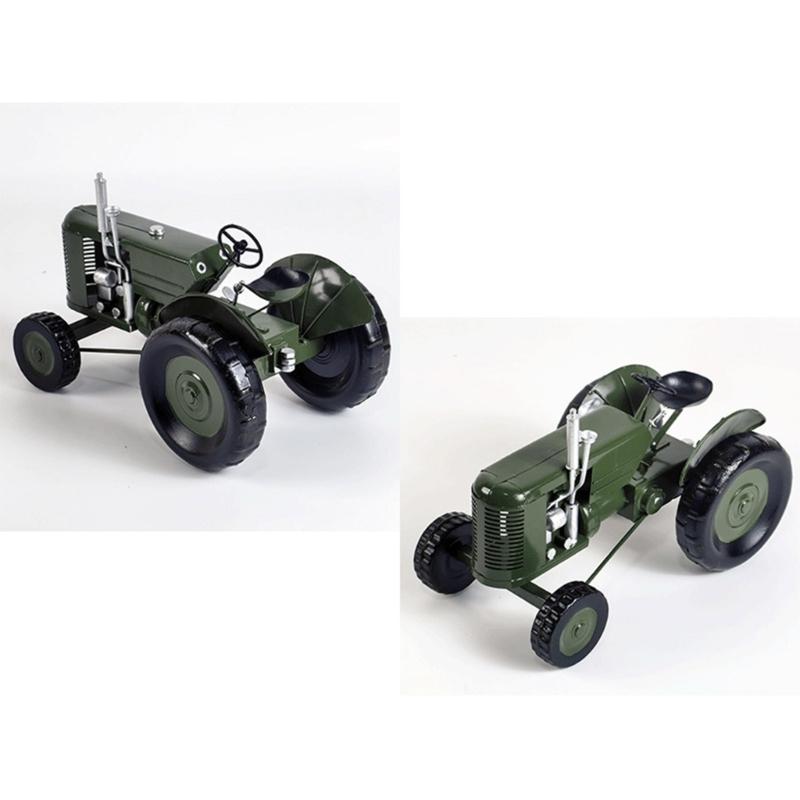 Metal Antique Vintages Car Model Handcrafted Collections Collectible Vehicle for Bar Home Decors Farm Tractor Models