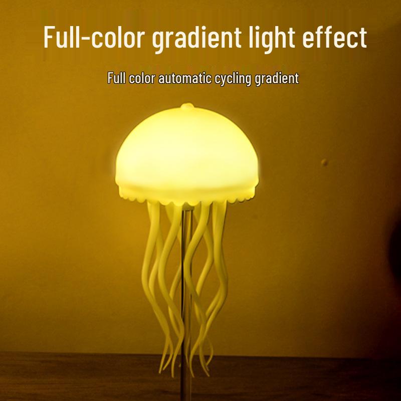 Smart Voice-Controlled Jellyfish Lamp: Gradient Light with Dynamic Tentacles, White Noise, Atmosphere, and Sleep Aid.