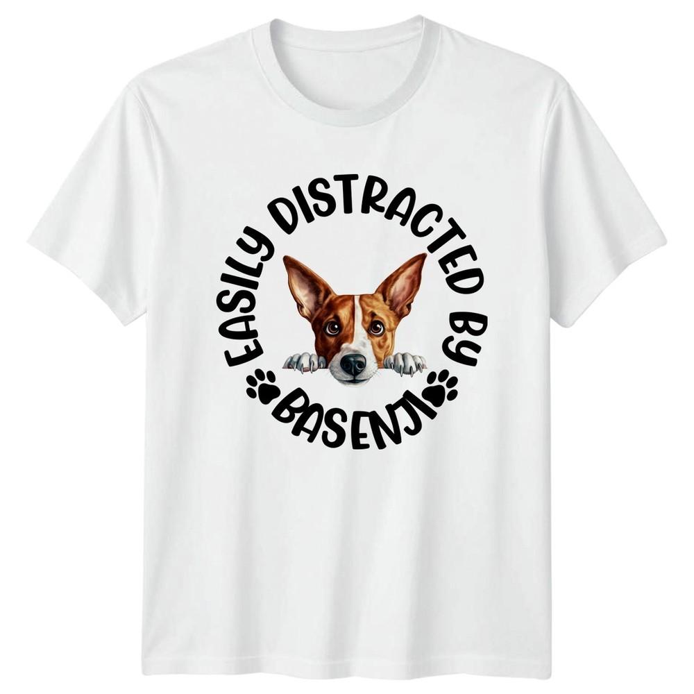 Easily Distracted By Basenjis Unisexs TShirt Unisexs Tee Graphic Unisex Top S