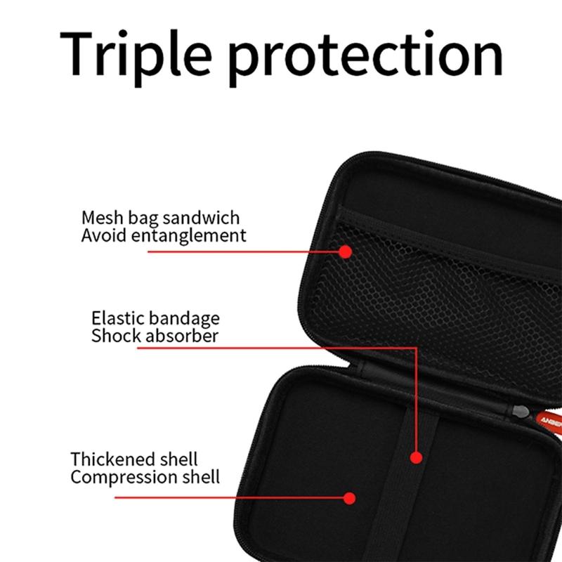 Storage Case Organizers with Pocket for RG Double Screen Game Console Storage Bag Shockproof Travel Pouch Carrying Case