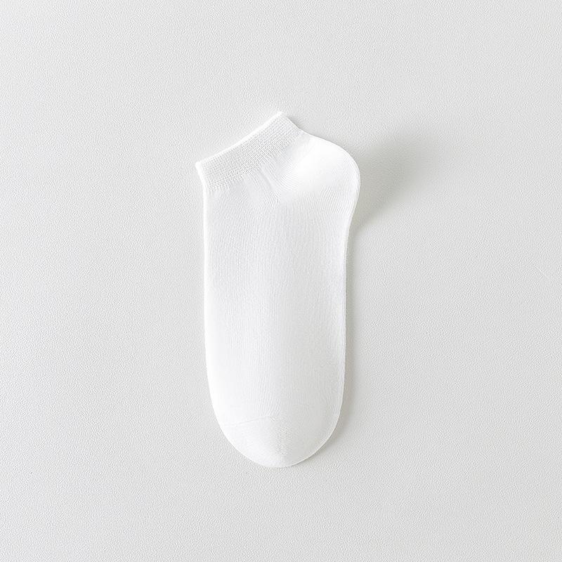 

5 пар коротких женских носков на весну и лето, дышащие, дезодорирующие, повседневные, с низкой трубой, носки-лодочки, антибактериальные, дезодорирующие, женские носки 5 Pairs белый