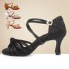 Women Ladies Latin Shoes High Heels Salsa Rumba Waltz Prom Ballroom Dance Sandals Defferent Heels