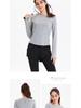 Ice Silk Long Sleeve Women's Quick-Dry Yoga Running Fitness Top - Slim Fit, Round Neck T-Shirt for Spring, Summer, Autumn