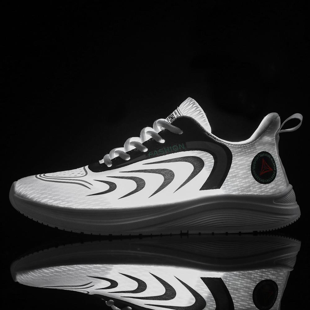 Sport Shoes for Spring Breathable Korean Version of Feimai Mesh Shoes Comfortable and Trendy Paired with Soft Sole High Running Shoes for Men