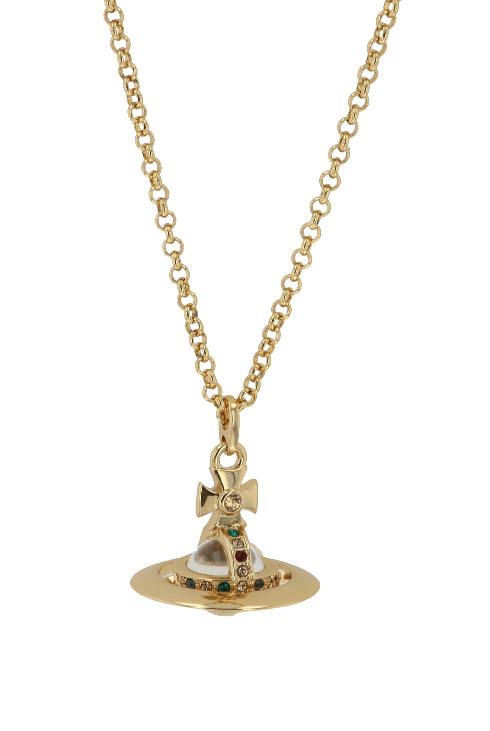 

Vivienne Westwood TINY Orb Necklace, Brass, Women s, 63020097/R001 [Used]