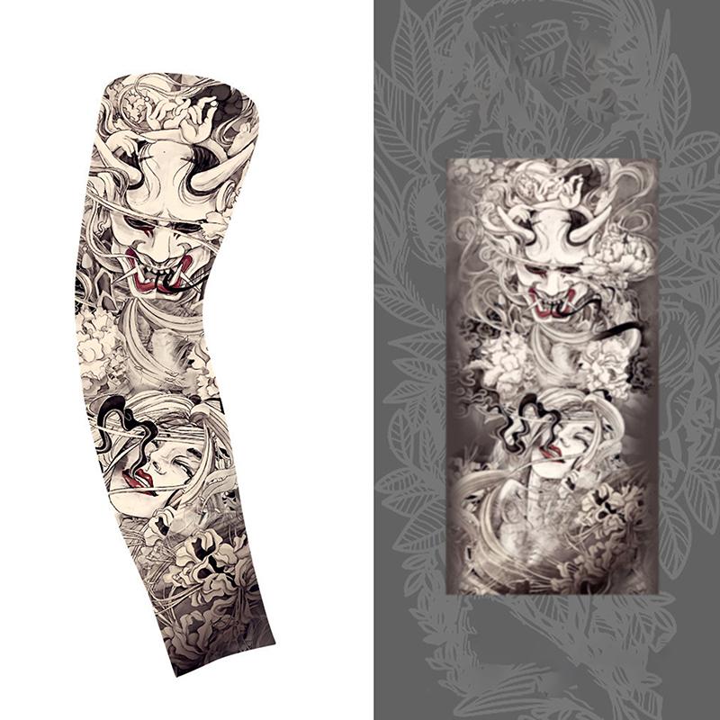 1Pc Arm Covers Flower Cooling Arm Tattoo Sleeve Uv Protection Cycling Gloves Unisex Sunscreen Sleeve Sunscreen Arm Warmers