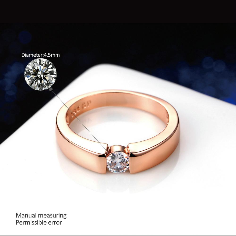 Princess Cut Stone Engagement Wedding Rings For Women Rose Gold Color Couples's Promise Ring Fashion Jewelry All Size DFR400