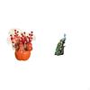 Artificial Year Flower Bonsai And Elegant Peacock Sculpture for Spring Festival Home Office