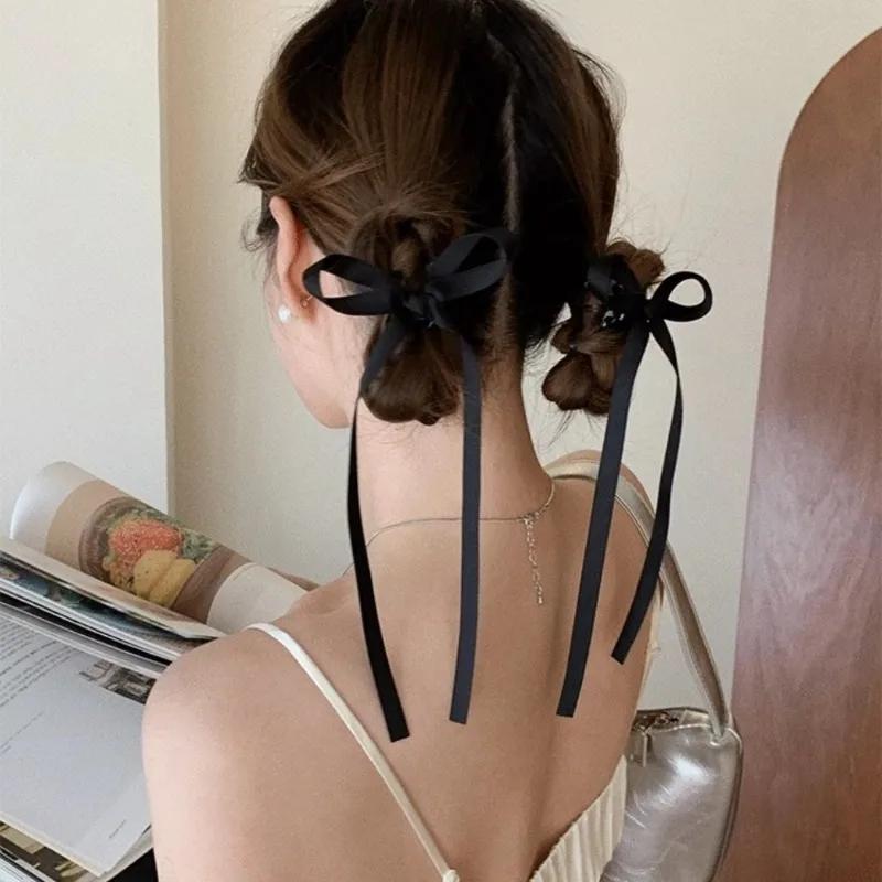 2PC Lovely Small Ribbon Hair Claw for Women Girls Ballet Holiday Hair Accessories HairClaw For Women