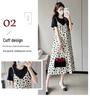 2026 Summer Heart Print Maternity Dress - Mid-Length Two-Piece Style