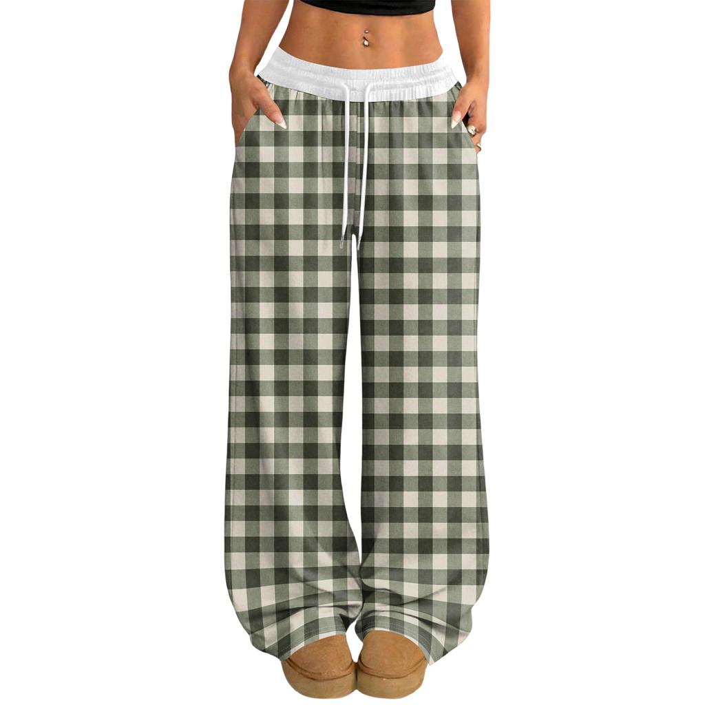 Damen Lässige und Modische Elastische Taille Weite Hose