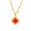 Women's Light Luxury Four-Leaf Clover Necklace - Versatile European-American Fashion in Titanium Steel