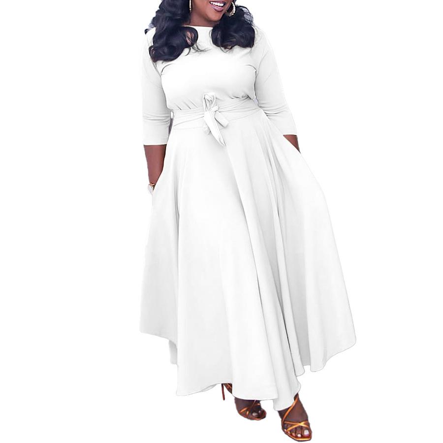 Damen Frühling/Sommer Neue Mode Temperament Binden Afrikanisch Übergröße Maxikleid Importiertes Kleid