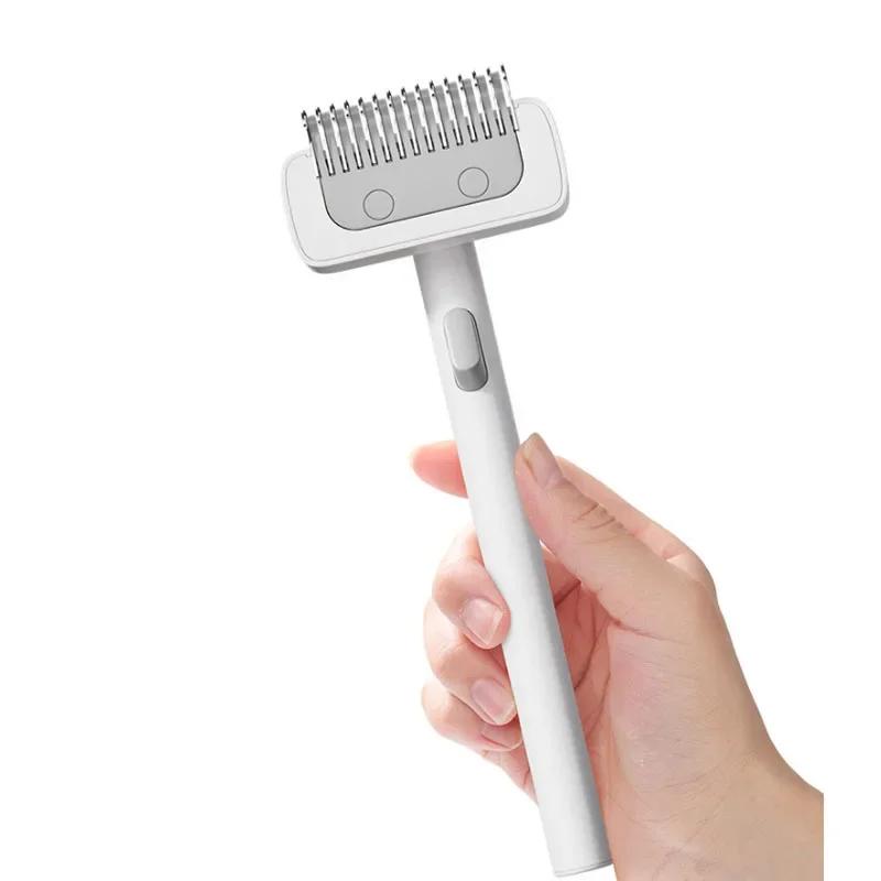 Pet Fur Knot Cutter Cat Hair Remover Comb Cat Grooming Shedding Tools Double Sided Brush Long Curly Hair Cleaner Pets Products белый