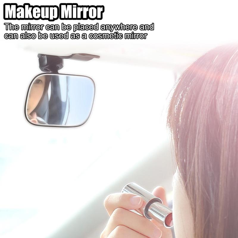 360 Rotation Car Back Seat Baby Kids View Mirror 2 in 1 Auto Ornament Universal Mini Safety Monitor Car Accessories Adjustable