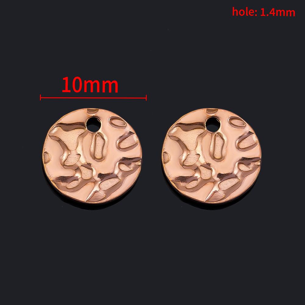 20pcs 8mm 10mm 12mm Stainless Steel Charms Round Blank Stamping Tag Pendants for DIY Bracelet Necklace Jewelry Making Materials