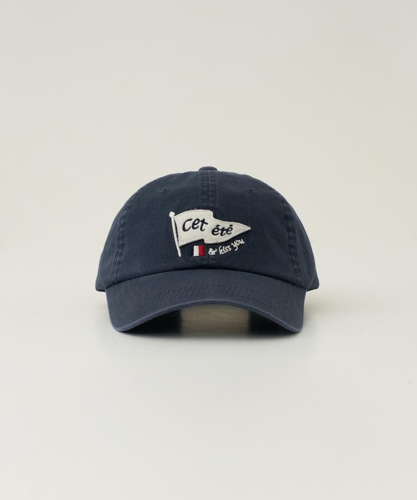 Ssettette Flag Applique Ball Cap_Navy