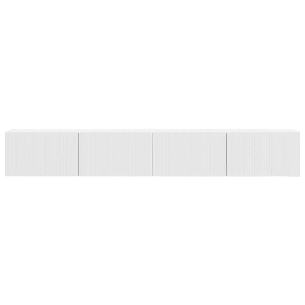 Wall Mounted TV Cabinet Set 2 pcs Glossy White 98 x 31 x 29.5 cm