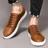 Neue Herrenschuhe Echtes Leder Freizeitschuhe Mode-Sneaker Britischer Stil Rindsleder Herrenschuhe Neue Herren-Sneaker